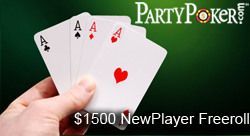 $1500 Freeroll для новых игроков от PartyPoker