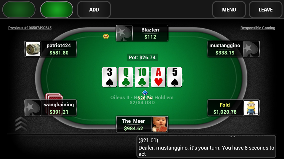 онлайн покер старс в телефоне