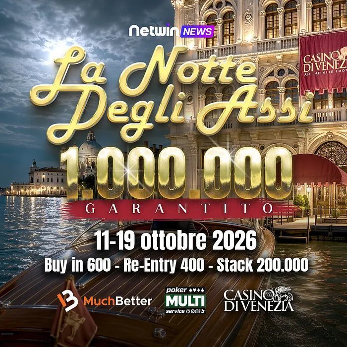 Впервые с 2019 года в старейшем казино мира пройдет легендарная серия La Notte Degli Assi