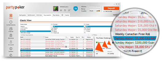 Sunday Majors - воскресные турниры в PartyPoker