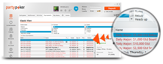 Daily Majors - ежедневные турниры от PartyPoker