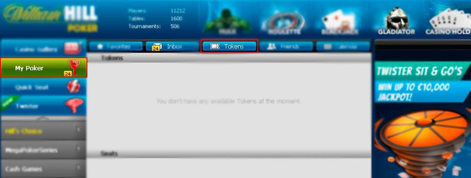 Эксклюзивно: €10 в виде бесплатных билетов на турниры Twister Sit-n-Go в William Hill