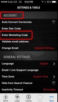Как ввести маркетинговый код на PokerStars при регистрации с телефона
