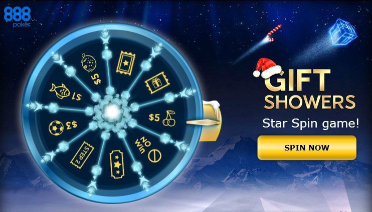 Колесо фортуны в рамках акции Gift Showers от 888poker