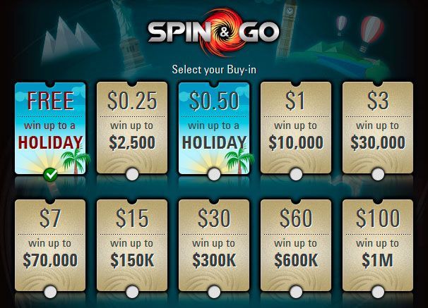 Spin & Go on Holiday в лобби PokerStars