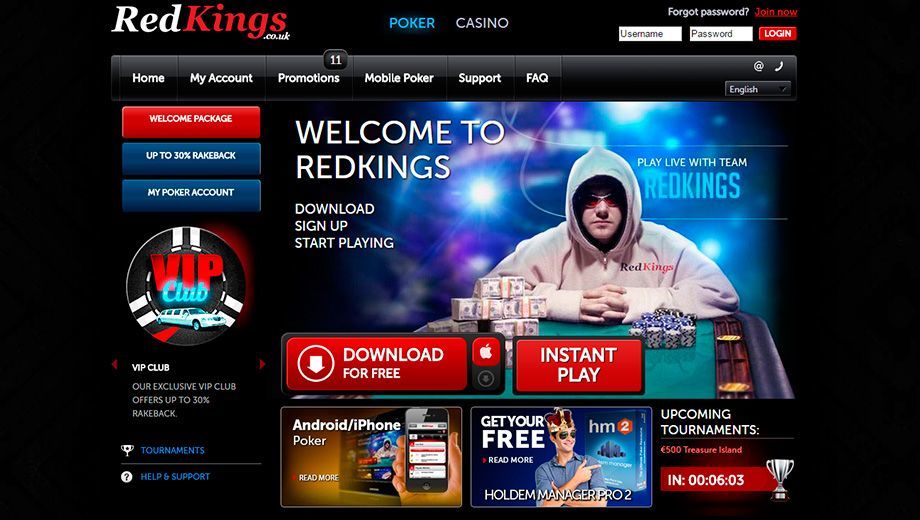 Официальный сайт RedKings Poker