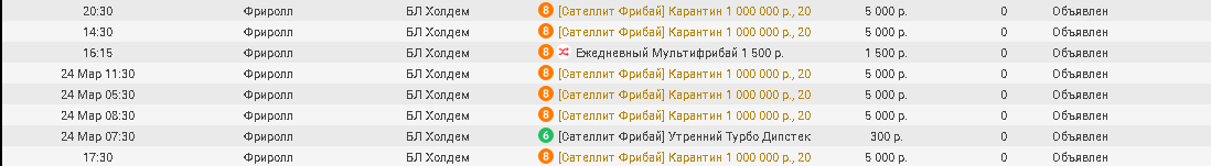 карантин покердом
