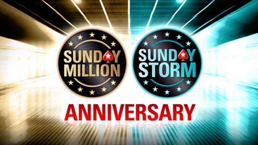 В честь юбилея Sunday Storm ПокерСтарс увеличили гарантию турнира до 1 миллиона долларов