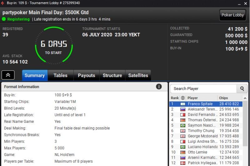 partypoker main